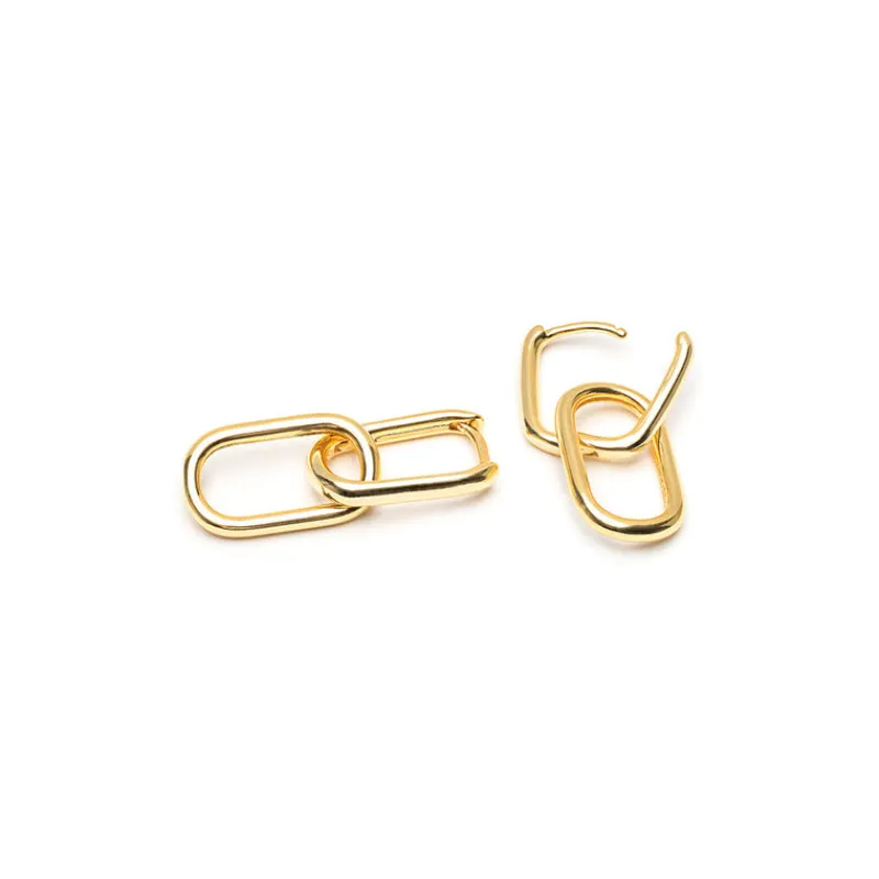 Simply Whispers Double Paperclip Hoop Earrings Discount