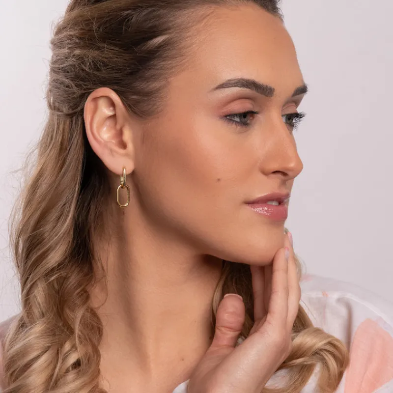 Simply Whispers Double Paperclip Hoop Earrings Discount