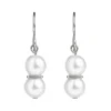 Simply Whispers Double Pearl Niobium French Hook Earrings Fashion