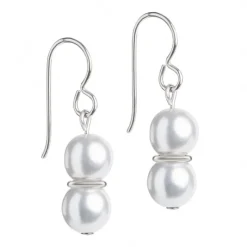 Simply Whispers Double Pearl Titanium French Hook Earrings Sale