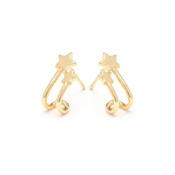 Simply Whispers Double Star Huggie Hoops Online