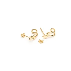 Simply Whispers Double Star Huggie Hoops Online