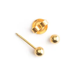 Simply Whispers Ear Piercing 4 mm Ball Gold Plated Self Piercer Best