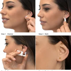 Simply Whispers Ear Piercing 4 mm Ball Gold Plated Self Piercer Best