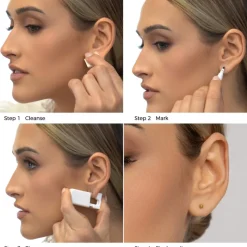 Simply Whispers Ear Piercing 3 mm Ball Gold Plated Self Piercer Outlet