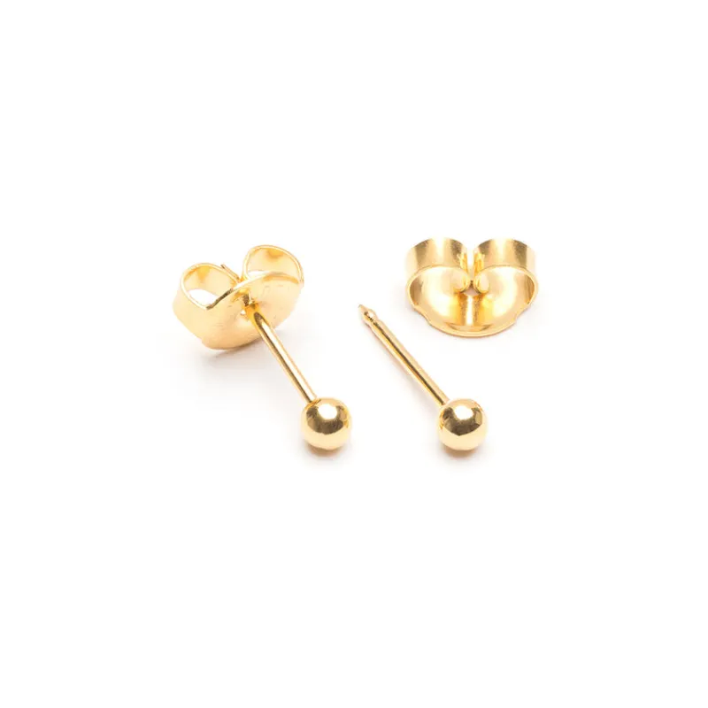 Simply Whispers Ear Piercing 3 mm Ball Gold Plated Self Piercer Outlet