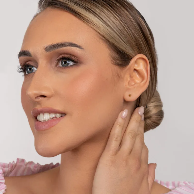 Simply Whispers Ear Piercing 3 mm Ball Gold Plated Self Piercer Outlet