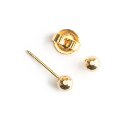 Simply Whispers Ear Piercing 4 mm Ball 14K Yellow Gold Self Piercer Hot