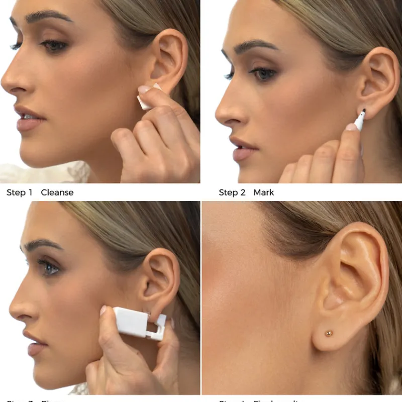 Simply Whispers Ear Piercing 3 mm Ball 14K Yellow Gold Self Piercer Fashion