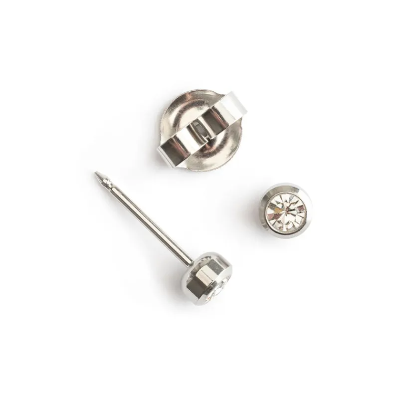 Simply Whispers Ear Piercing 3 mm Bezel Crystal Stainless Steel Self Piercer Sale