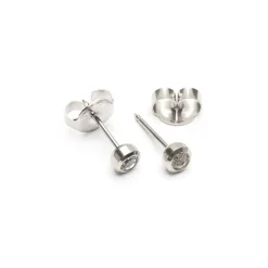 Simply Whispers Ear Piercing 3 mm Bezel Crystal Stainless Steel Self Piercer Sale