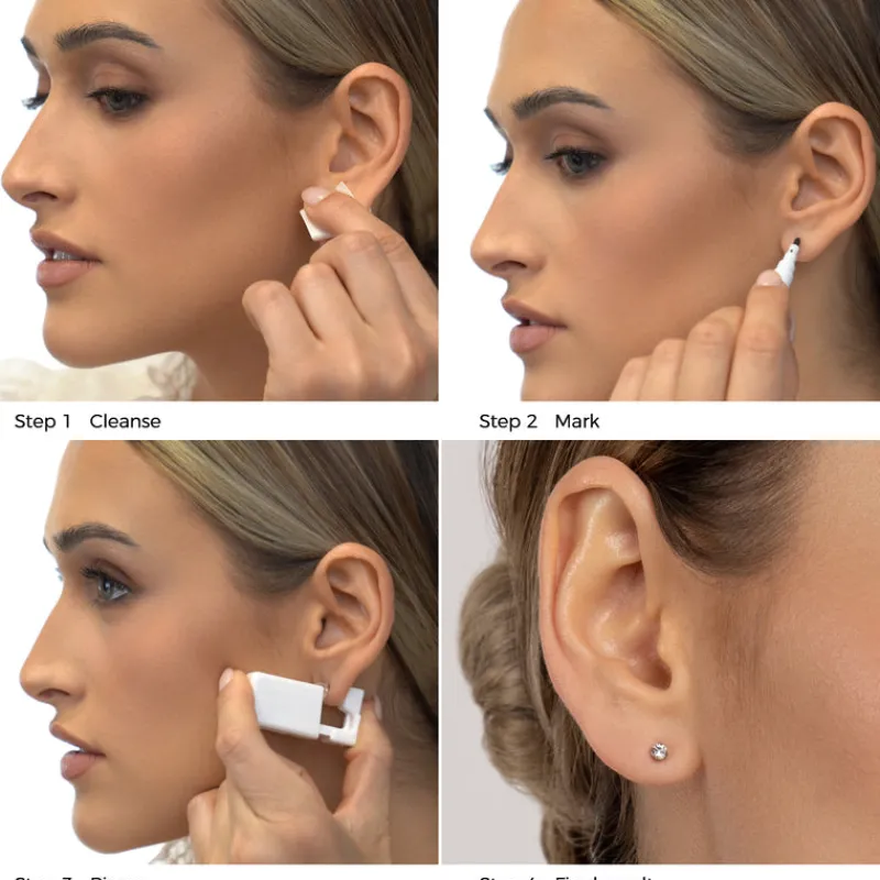 Simply Whispers Ear Piercing 3 mm Crystal Stainless Steel Self Piercer Online