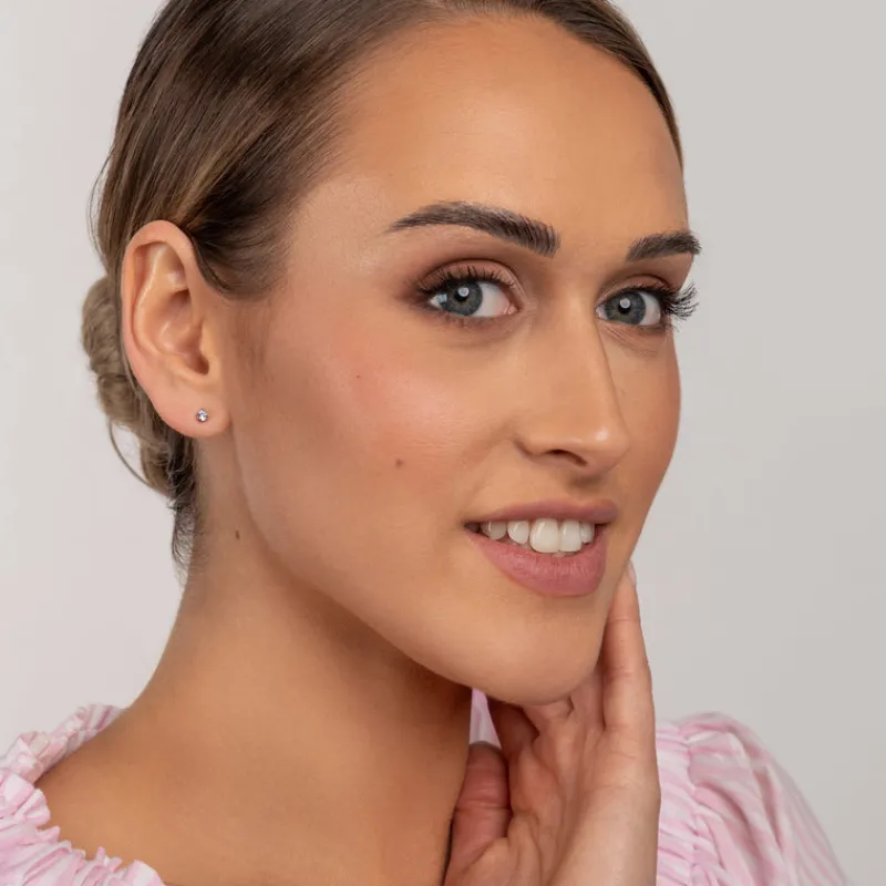 Simply Whispers Ear Piercing 3 mm Crystal Stainless Steel Self Piercer Online