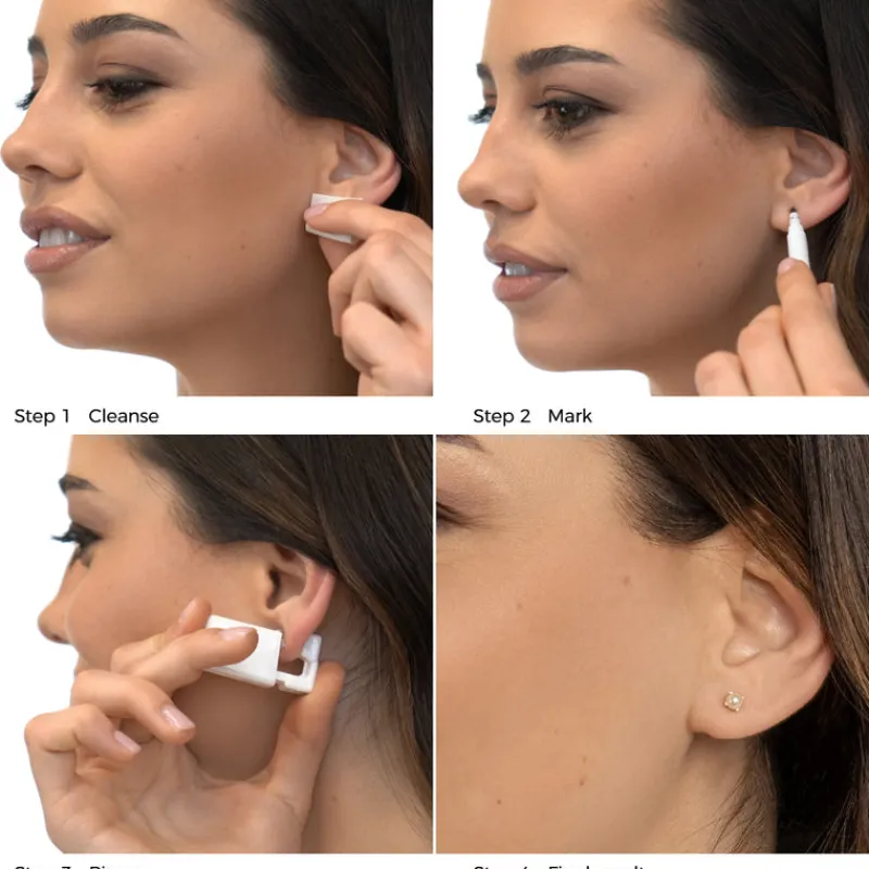 Simply Whispers Ear Piercing 4 mm Pearl 14K Yellow Gold Self Piercer Clearance