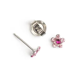 Simply Whispers Ear Piercing Light Pink Daisy Crystal Stainless Steel Self Piercer Discount