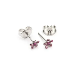 Simply Whispers Ear Piercing Light Pink Daisy Crystal Stainless Steel Self Piercer Discount