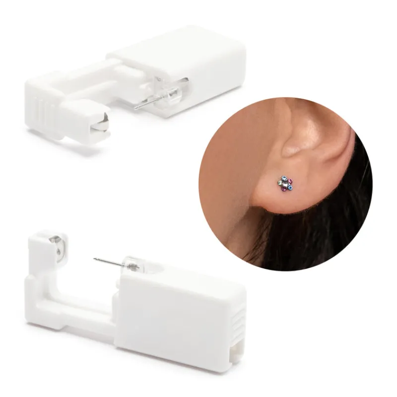 Simply Whispers Ear Piercing Rainbow Daisy Stainless Steel Self Piercer Fashion