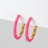 Simply Whispers Fuchsia Bamboo Hoop Earrings Clearance