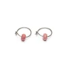 Simply Whispers Genuine Rhodonite Niobium Hoop Earrings Outlet
