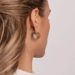 Simply Whispers Gold & Silver Chunky Hoop Earrings Best