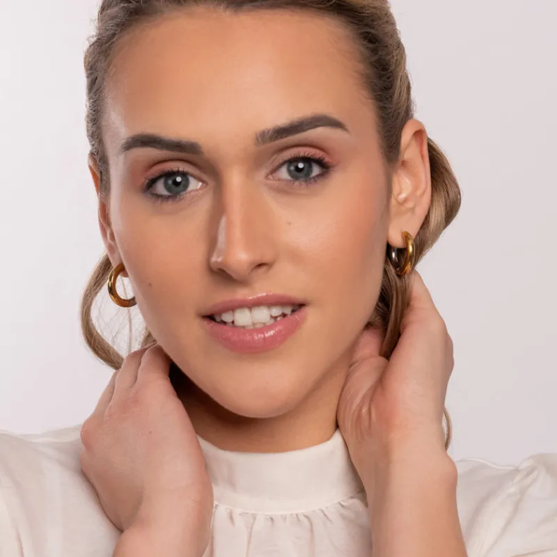 Simply Whispers Gold & Silver Chunky Hoop Earrings Best