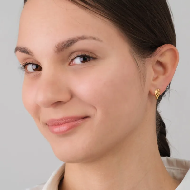Simply Whispers Gold Angel Wings Stud Earrings Best