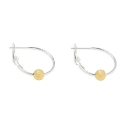 Simply Whispers Gold Bead Hoop Earrings Sale
