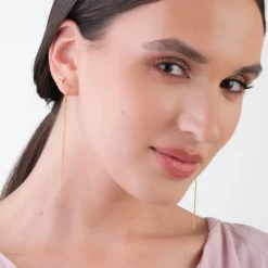 Simply Whispers Gold Bead Tassel French Hook Earrings Hot
