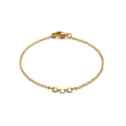 Simply Whispers Gold Coin Chain Bracelet Fashion