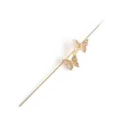 Simply Whispers Gold Crystal Butterfly Single Ear Crawler Fashion