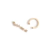 Simply Whispers Gold Crystal Stars Ear Climber And Ear Cuff Set Sale