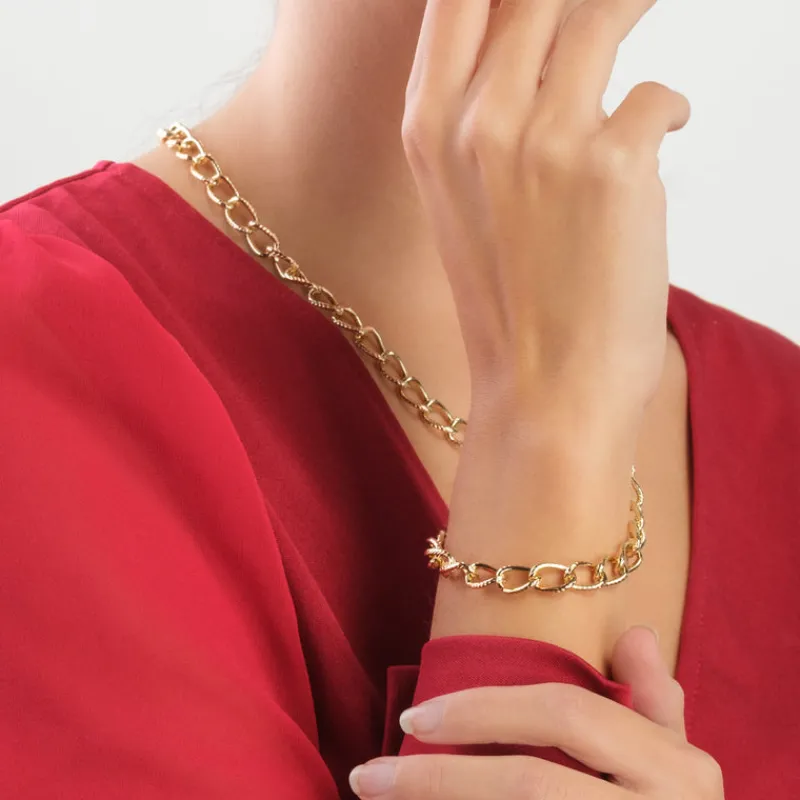 Simply Whispers Gold Curb Chain Bracelet Sale