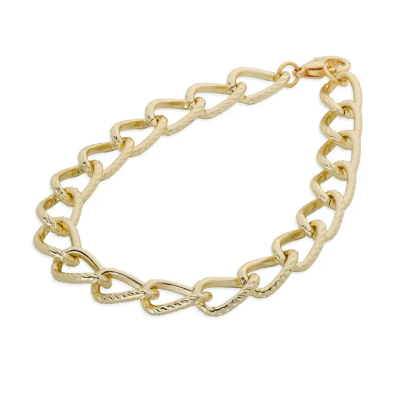 Simply Whispers Gold Curb Chain Bracelet Sale