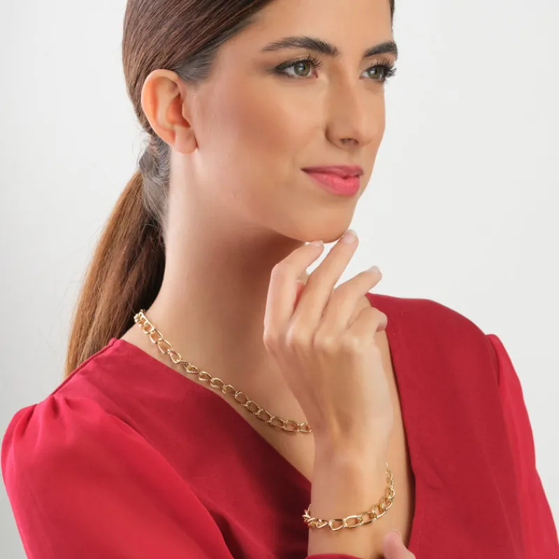 Simply Whispers Gold Curb Chain Bracelet Sale