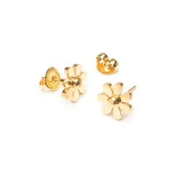 Simply Whispers Gold Flower Stud Earrings Hot