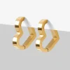 Simply Whispers Gold Heart Huggie Earrings Outlet
