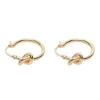 Simply Whispers Gold Knot Hoop Earrings Sale
