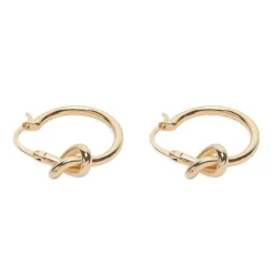 Simply Whispers Gold Knot Hoop Earrings Sale