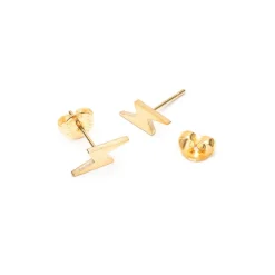 Simply Whispers Gold Lightning Stud Earrings Sale