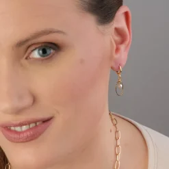 Simply Whispers Gold Oval Pearl Huggie Hoop Earrings Best