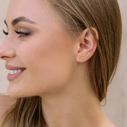 Simply Whispers Gold Plain Ear Climber Hot