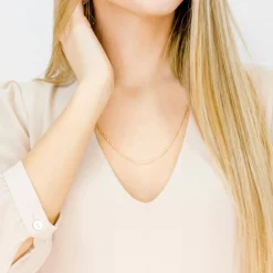 Simply Whispers Gold Plated 24 inch Fancy Chain Necklace Sale