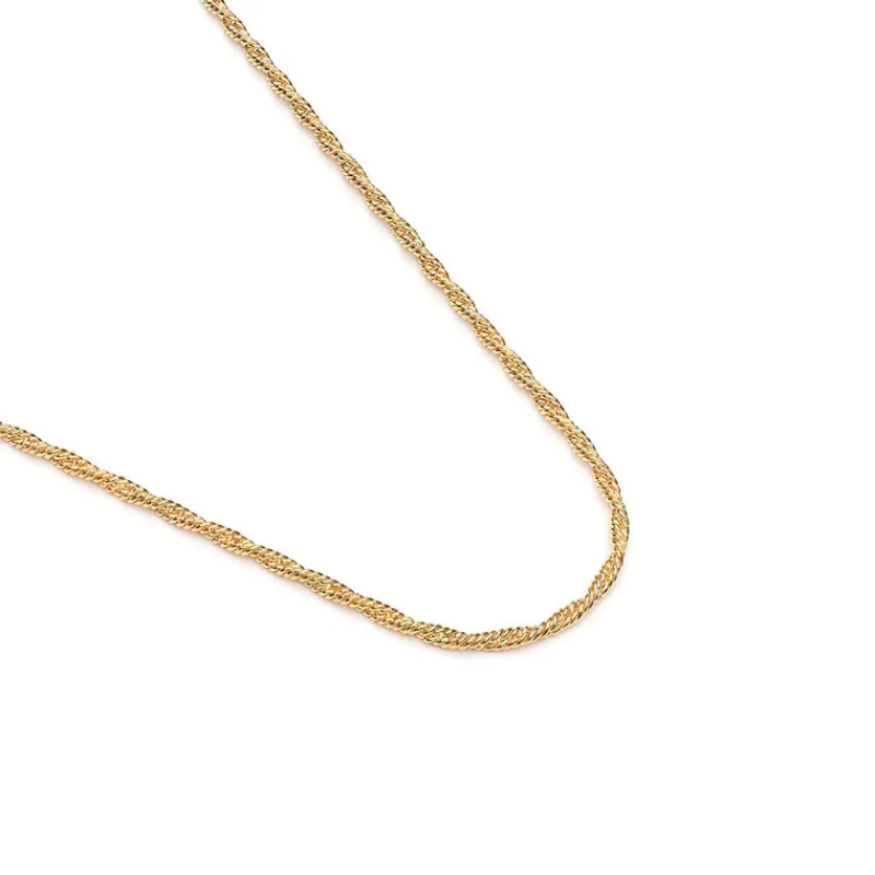 Simply Whispers Gold Plated 24 Inch Rope Chain Necklace Fashion