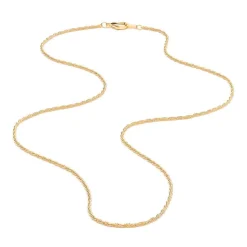 Simply Whispers Gold Plated 24 Inch Rope Chain Necklace Fashion