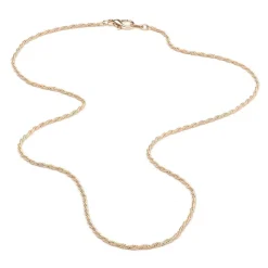 Simply Whispers Gold Plated 20 Inch Rope Chain Necklace New