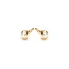Simply Whispers Gold Plated 3 mm Pearl Treasure Stud Earrings Outlet