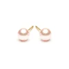 Simply Whispers Gold Plated 5 mm Pink Pearl Stud Earrings Discount