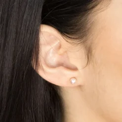 Simply Whispers Gold Plated 5 mm Pink Pearl Stud Earrings Discount