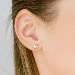 Simply Whispers Gold Plated 6 mm Pink Pearl Stud Earrings Online