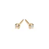 Simply Whispers Gold Plated 3 mm Round Cubic Zirconia Stud Earrings Sale